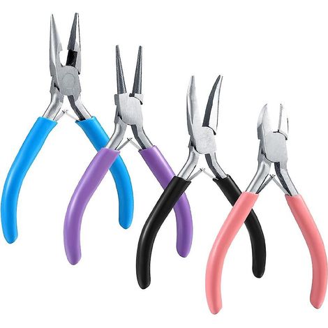 Ensemble de pinces professionnelles pour la fabrication de bijoux, comprenant une pince coupante et une pince à bec fin. (1/5)
