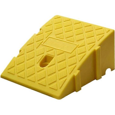 Rampe de trottoir en plastique, seuil de 13 cm, rampe d'accès sans jointure, antidérapante, jaune (1/4)