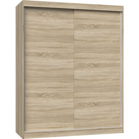 Armadio scorrevole moderno da 160 cm in rovere Sonoma - perfetto per camera da letto e cabina armadio. (1/5)