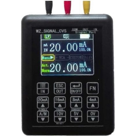 Générateur de signaux 4-20 mA 0-10 V, calibrateur de signaux de contrôle de processus, source de courant 0-24 mA 0-5 V, simulateur (1/5)