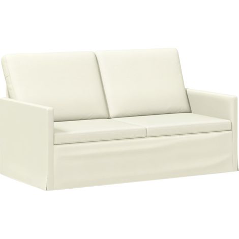 Divano a 2 posti Crema 150 x 81 x 82 cm Tessuto in Cords vidaXL (1/5)