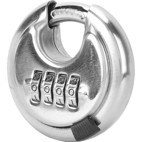 Cadenas à combinaison à 4 chiffres avec anse en acier trempé pour remorque, garage, abri de jardin ou unité de stockage (1/5)
