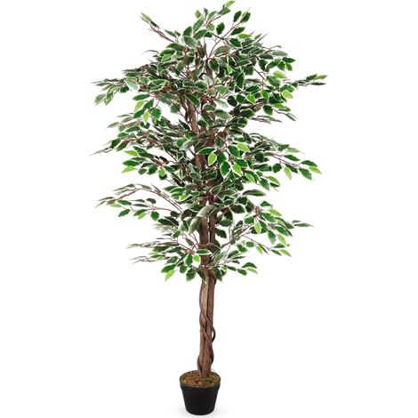 Kunstpflanze BENJAMINI im Blumentopf - 160 cm - Deko Pflanze Zimmerpflanze künstlich Kunstbaum