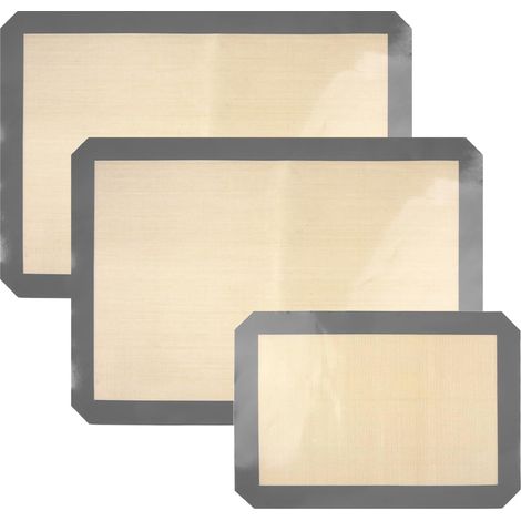 3-Piece Silicone Baking Mats for Oven (2 pcs 42×29.5cm, 1 pc 30×21cm) (1/5)