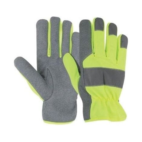Gants de travail forte reflective ab-9046 protection mécanique visibilité