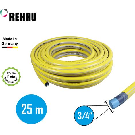 Gartenschlauch Gelb 3/4 Zoll 25m-50m druckstabil 24-fädige Armierung