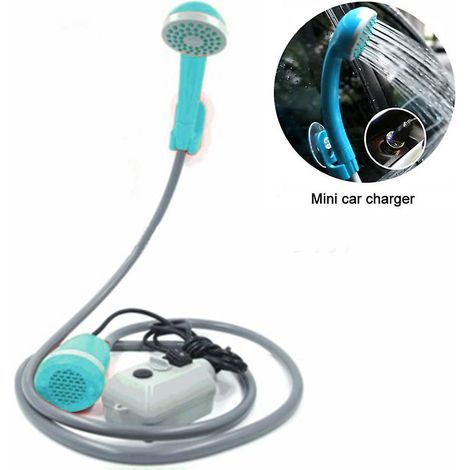 Douche de camping portable avec pompe à eau et câble USB 2200 mAh-AquaForge (1/5)