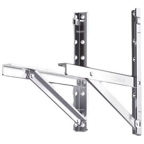 Support d'unité extérieure de climatiseur acier inoxydable 304 – Structure triangulaire stable – Capacité 100 kg – Compatible Midea et Gree (1/4)