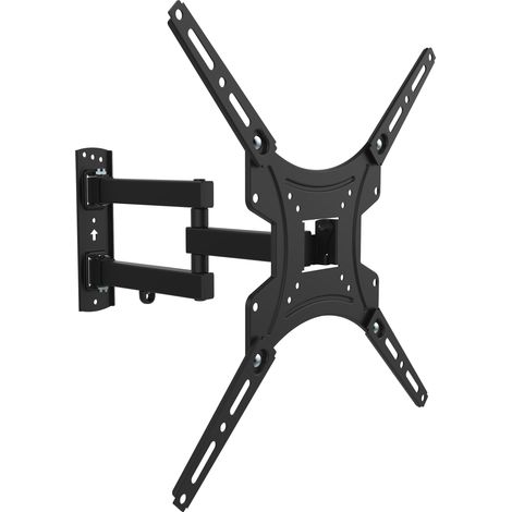 Support Mural TV pivotant, Bras Mural pour TV de 13" à 60", Max 30Kg, Max VESA 400x400. Inclinaison Verticale +/-12°. Rotation de 180°, Extension jusqu'à 36,5 cm. (1/5)