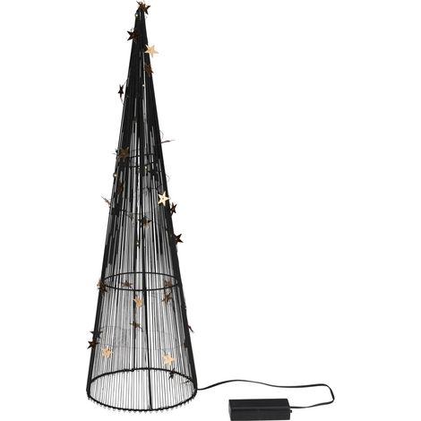 Arti Casa Lumières de sapin de Noël Noir H50.1xl14.5xL14.5cm (1/2)
