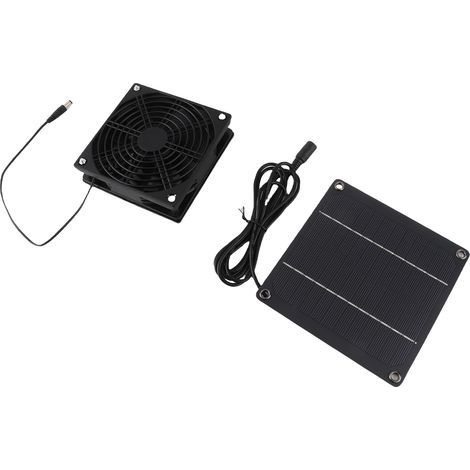 Solar Panel Fan 3W Weatherproof Solar Panel Kit for Small Chicken Coops, Greenhouses, Sheds,Pet Houses (1/4)