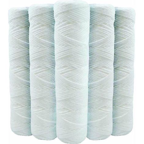 Lot De 5 Cartouches Filtrantes Filtrantes Anti Sédiments 9 Pouces 3/4 - 5 Microns Compatible Avec Filtres 10 Pouces Fabriqué E (1/3)