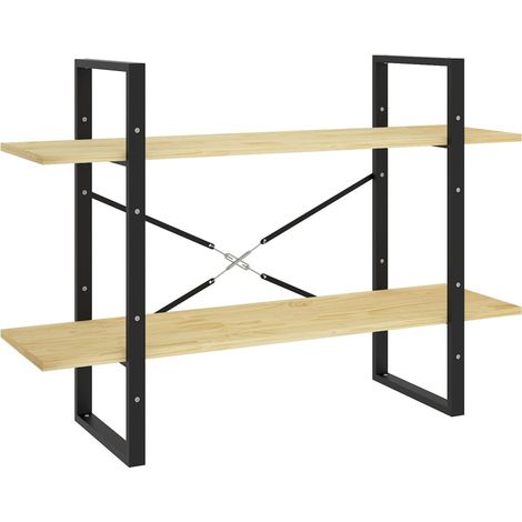 Bibliothèque à 2 niveaux,Armoire à Livres 100x30x70 cm Bois de pin massif CFW2040551 (1/5)
