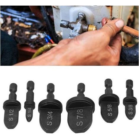 6 Pices Tube Expander Roulement, Dcoupe Tuyau Cuivre En Acier Hex Handle Air Conditioner Tuyau De Cuivre Outil D\'emboutissage Ensemble Multifonction Tuyau De Cuivre Tornade Outil