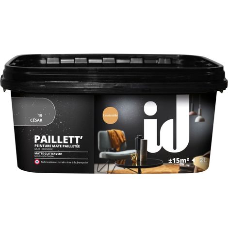 pittura decorativa effetto paillett initiatives decoration "cesar" grigio 2000 ml