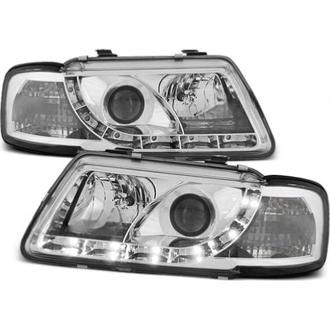 Paire de feux phares Audi A3 8L de 1996 a 2000 Daylight led chrome-27360975 (1/2)