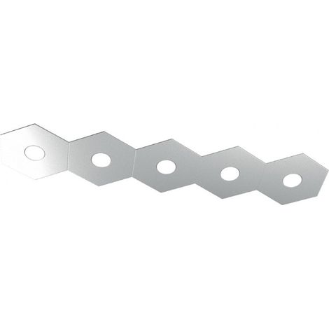 Plafoniera Moderna Hexagon Metallo Grigio 5 Luci Led 12X5W (1/5)