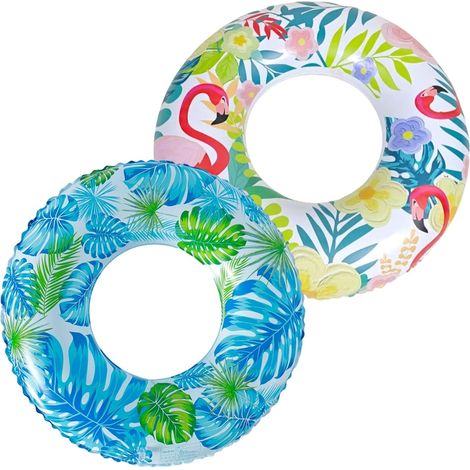 Anneau de Natation Gonflable, Anneau de Natation Bouée, Bouée Piscine pour Jeunesse, 80 cm Anneaus de Natations Bouées d'été Eau Jouet, pour Les Vacances à la Plage et Les fêtes de Piscine (1/5)