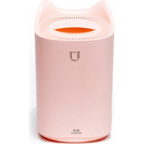 Humidificateur d'air 2L USB à hydratation intense, bec fin, multifonction, humidificateur de bureau avec lumière d'ambiance rose. (1/5)