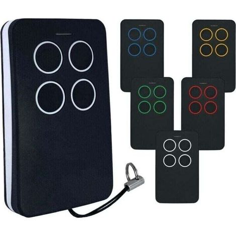 Télécommande pour portails automatiques à code tournant et à code fixe, multifréquence, rouge (1/2)