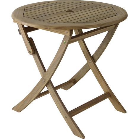 PROLOISIRS Table pliante - SOPHIE - Acacia FSC 100% - Ø80 cm