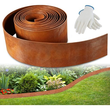 Bordure de pelouse souple flexible 15.5 cm x 10 m – Installation facile – Épouse le tracé des allées – Pour délimiter massifs et pelouses (1/5)