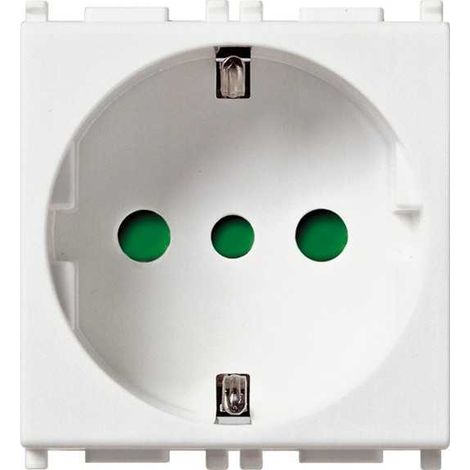 14209 Enchufe Sicury 2P+T 16A P30 Blanco Plano