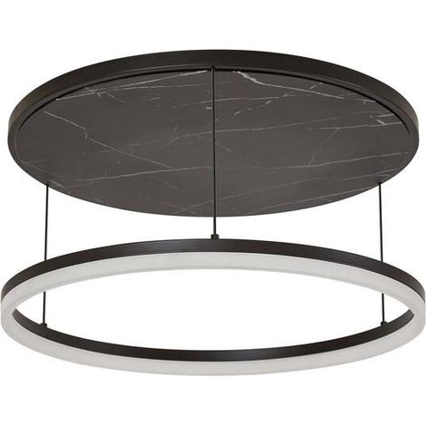 [NEUWERTIG] B-Ware Lucande Deckenleuchte Deckenlampe LED Lampe Orven Schwarz Marmor Dimmer Ø 50 cm (1/2)