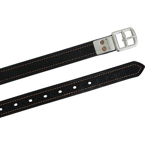 135 cm, Cognac Marron clair Naturel: Etriers anglais en cuir doublé avec intérieur en nylon et boucles en acier inoxydable