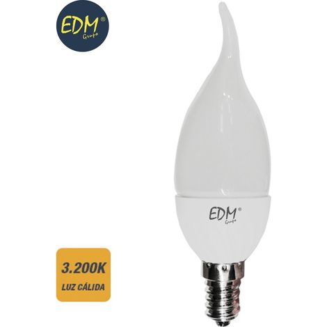 Lampadina LED a candela boema e14 5w 400lm 3200k luce calda ø3,8x12,5cm EDM