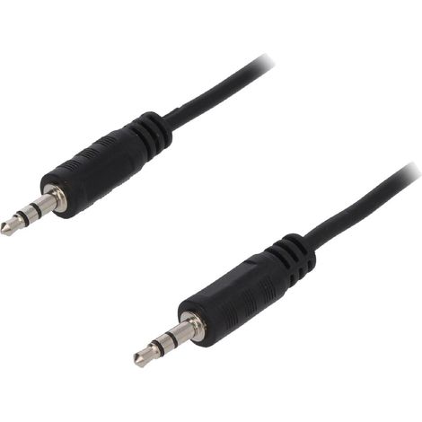 Cable Jack 3.5mm male des deux cotes 3m - Noir