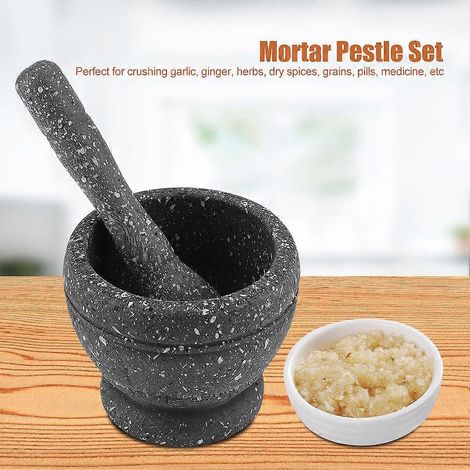 Broyeur à ail manuel en plastique pour épices et herbes, mortier et pilon, bol de broyage, outil de cuisine (4) (1/5)