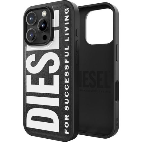 Funda moldeada Diesel Core con Magsafe FW24 para iPhone 16 Pro en negro/blanco - 8720986293853