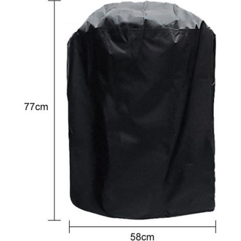 Housse Barbecue - Étanche - Anti Poussière - Pour Extérieur - 7 Tailles Disponibles - Noir - Lot de 3 (1/4)