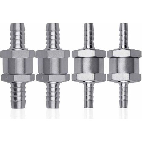 4 Pcs Clapet Anti-retour Gasoil en Alliage d\\'aluminium, 6/8/10/12mm Clapet de Carburant avec Flche pour Essence Diesel Voiture Bateau Moto (1/4)