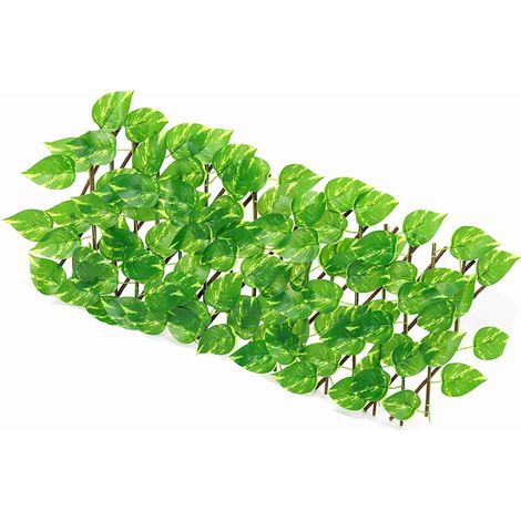 Clôture artificielle, clôture télescopique, fausses fleurs et feuilles vertes, clôture de jardin extérieure, muret de protection, feuilles décoratives, plantes bloquantes, petite (1/3)