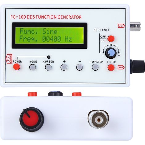 Générateur de fonctions FG-100 DDS, fréquence sinusoïdale 1 Hz - 500 kHz, compteur, source de signal, générateur, compteur (1/5)