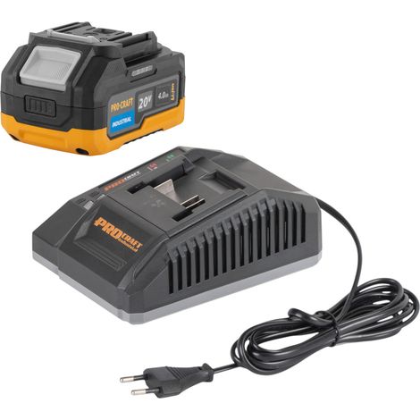 Procraft Starter Pack C20/6.5 Caricabatterie rapido 20 V 6,5 A + 1x batteria 20/4 4,0 Ah