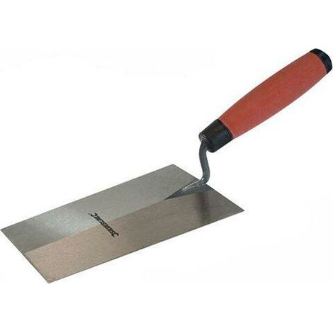 Truelle carrée monobloc 18 cm – Acier haute qualité – Manche antidérapant – Lame rectifiée pour solidité et rigidité (1/2)