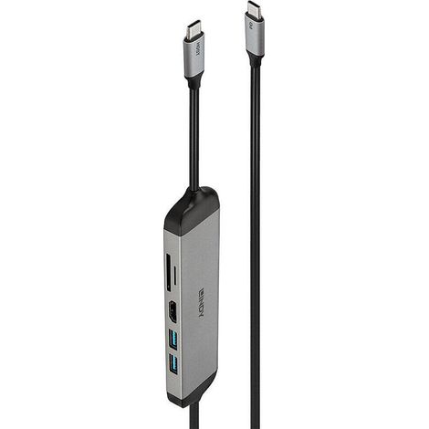 Estación de acoplamiento de E/S USB-C/DST-Micro 140 43326 Lindy (1/4)