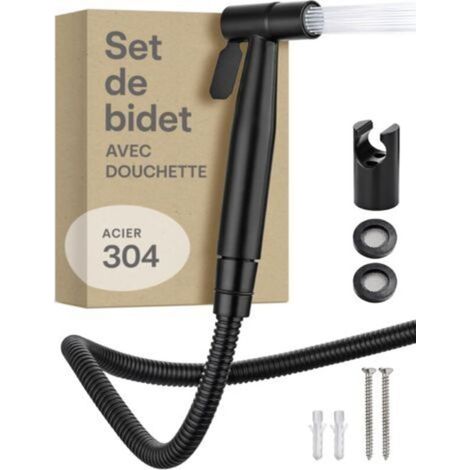 Complete Toilet Shower Kit - Handheld Bidet Sprayer with Shower Head for Toilet, Hose - Stainless Steel - For Standard G1/2 Connection - Easy Installation (Black) (1/5)