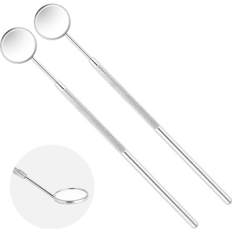 Miroir d'Inspection Dentaire Lot de 2 Anti-Buée, Acier Inoxydable pour Contrôle Précis & Hygiène Bucco-Dentaire et Quotidien (1/5)
