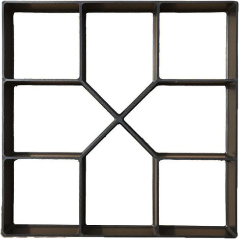 Poêle à Moule DIY Réutilisable en Plastique 40cm pour Création d'Allées en Béton et Pavés - Motif Jardin