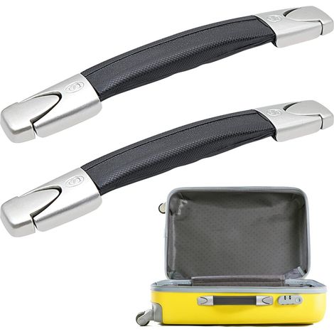 2 Pièces Poignee de Valise,Noir, Poignée de Bagage de Remplacement avec Vis, Robuste Poignee de Rechange Valise en Plastique pour Valises, Bagages, Mallettes à Outils (1/5)