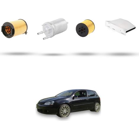 Kit tagliando 4 filtri compatibile con Vw Golf V (1K1,1K5,AJ5,5M1,521) 1.4 TSI 90kw Dal 2007 Al 2009 (1/5)