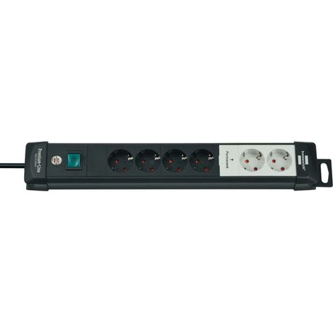 Base múltiple con 6 tomas y cable alargador de 3 m, marca Brennenstuhl (1/2)