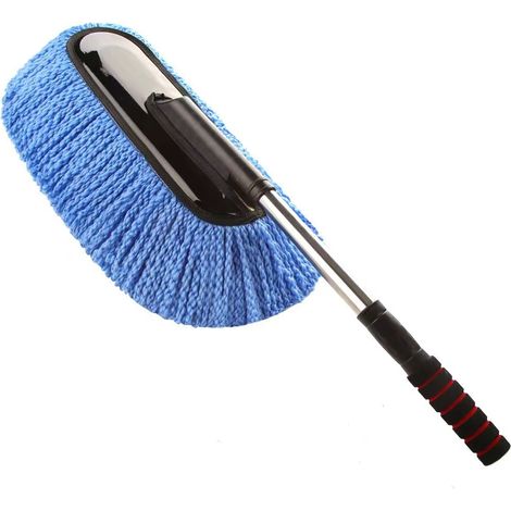 Cepillo para lavar coches, cepillo para lavar coches, doble uso (en seco y en húmedo), cepillo extensible para limpiar coches (1/3)