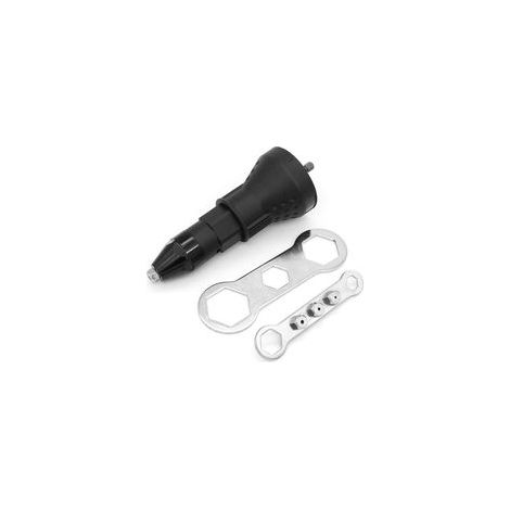 Pistolet à rivets sans fil Dinggreat, kit d'outils de perçage et de rivetage électrique, adaptateur pour riveteuse, écrou d'insertion, accessoires pour outils électriques manuels (noir) (1/5)
