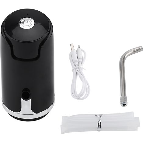 Pompe à eau rechargeable USB pour bouteilles, pratique maison bureau cuisine (Noir) (1/5)