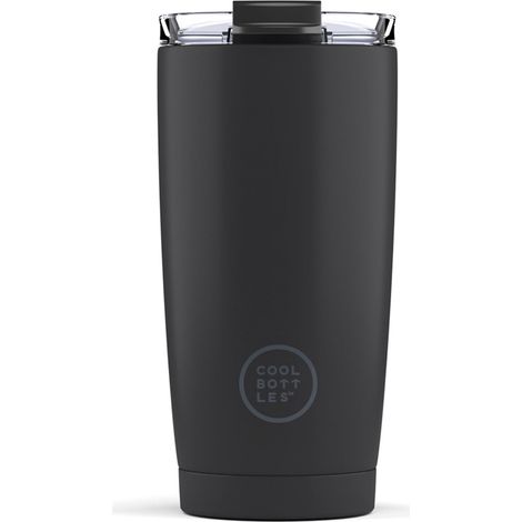 Gobelet Isotherme en Acier Inoxydable 550 ml - Tasse Thermique avec Couvercle Hermétique - Boissons froides 10h et chaudes 5h - Finition Anti-tâches - Mono Black (1/5)